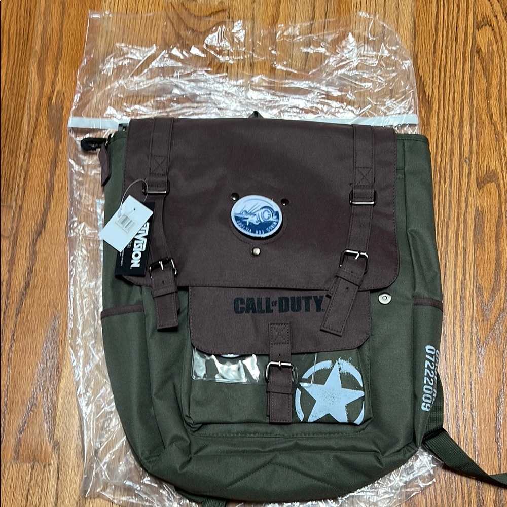 Green and Brown Backpack